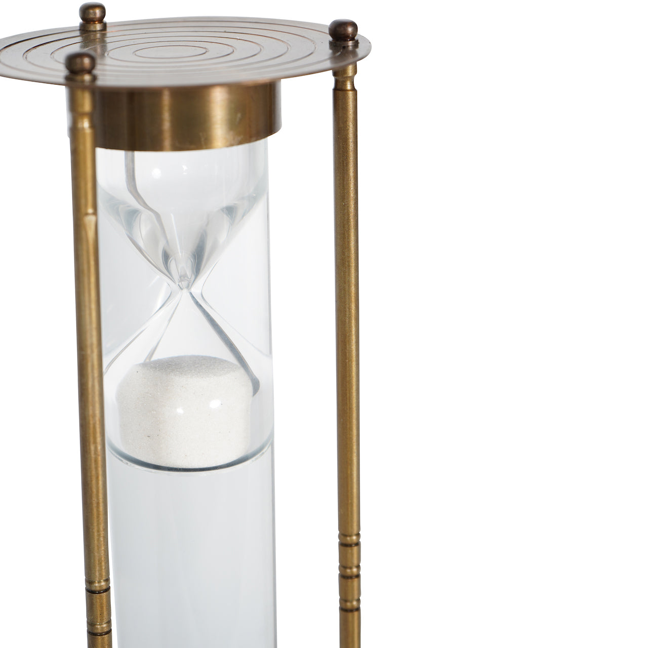 Columbia Antique Brass White Sand Timer Ornament | Large